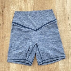 Vitality Blue Seamless Biker Shorts High Waisted Size L Gym Yoga